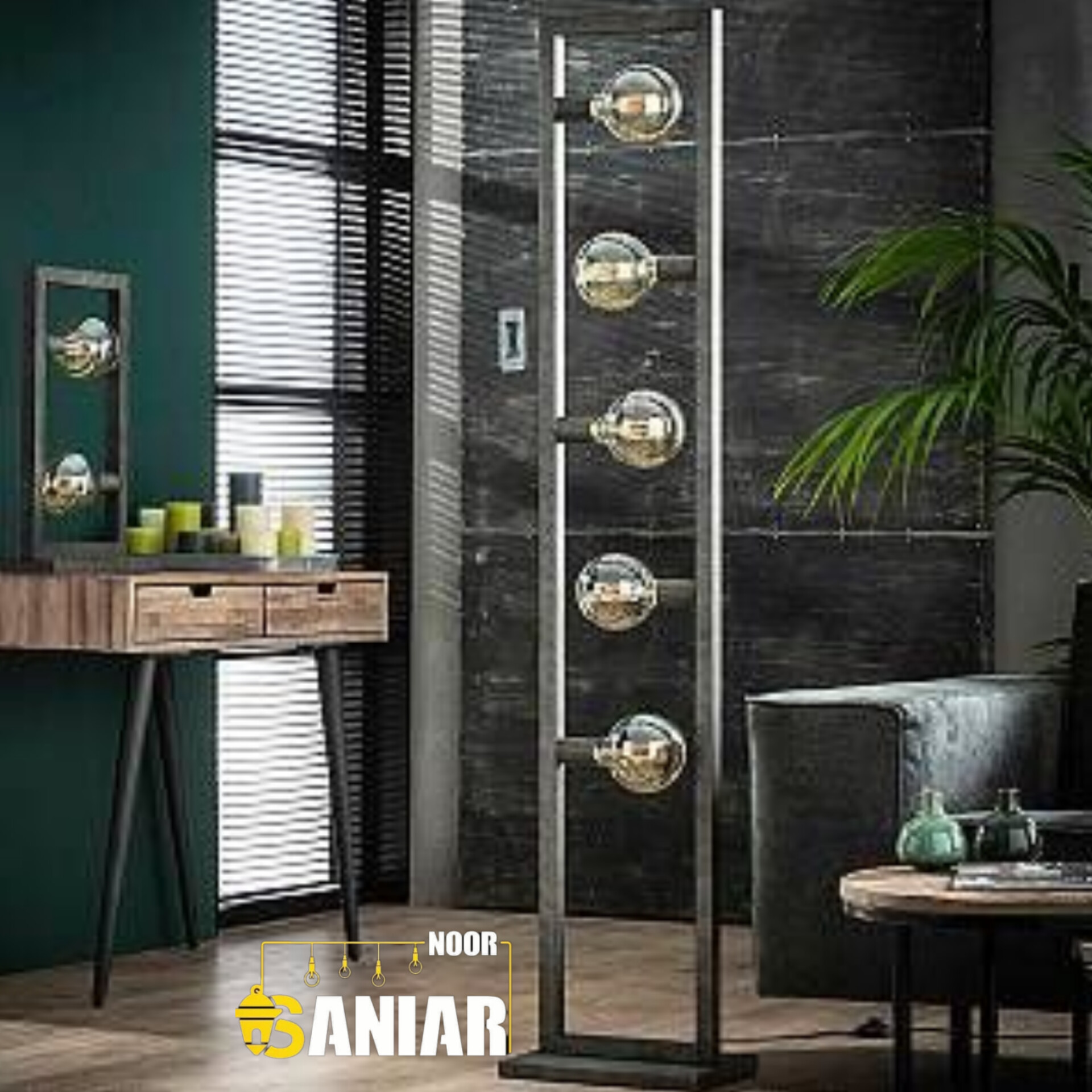 آباژور مدرن ایستاده | مدل پنج‌چراغ مینیمال |