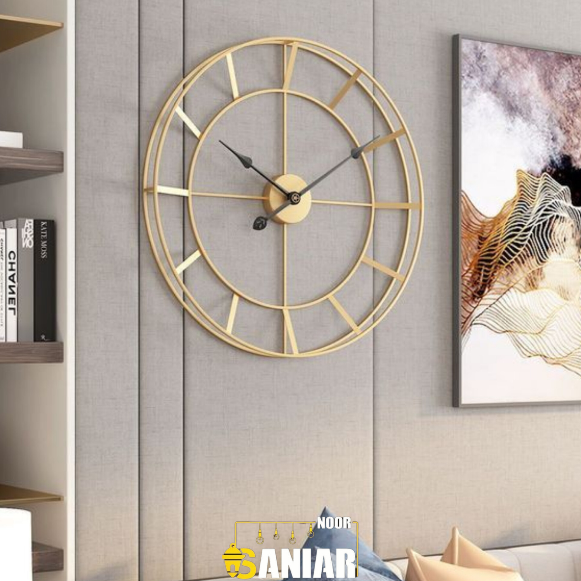 ساعت دیواری فلزی مدرن | کیفیت بالا، طراحی شیک و مناسب دکورهای لوکس