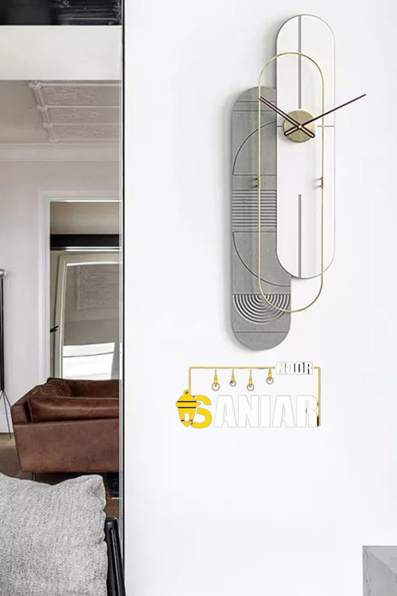 ساعت دیواری تلفیق چوب و فلز | طراحی مدرن، جذاب و مناسب دکورهای خاص