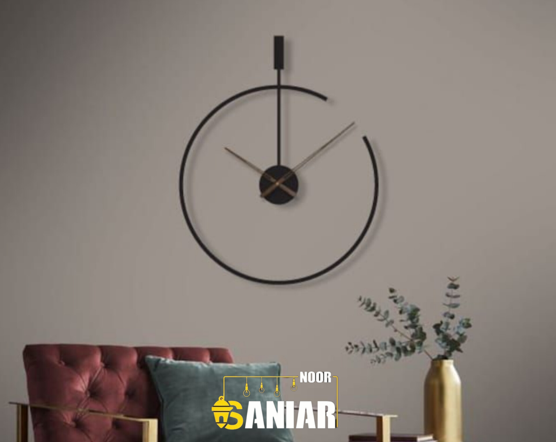 ساعت دیواری فلزی مدرن | طراحی شیک و مقاوم مناسب پذیرایی و اتاق خواب