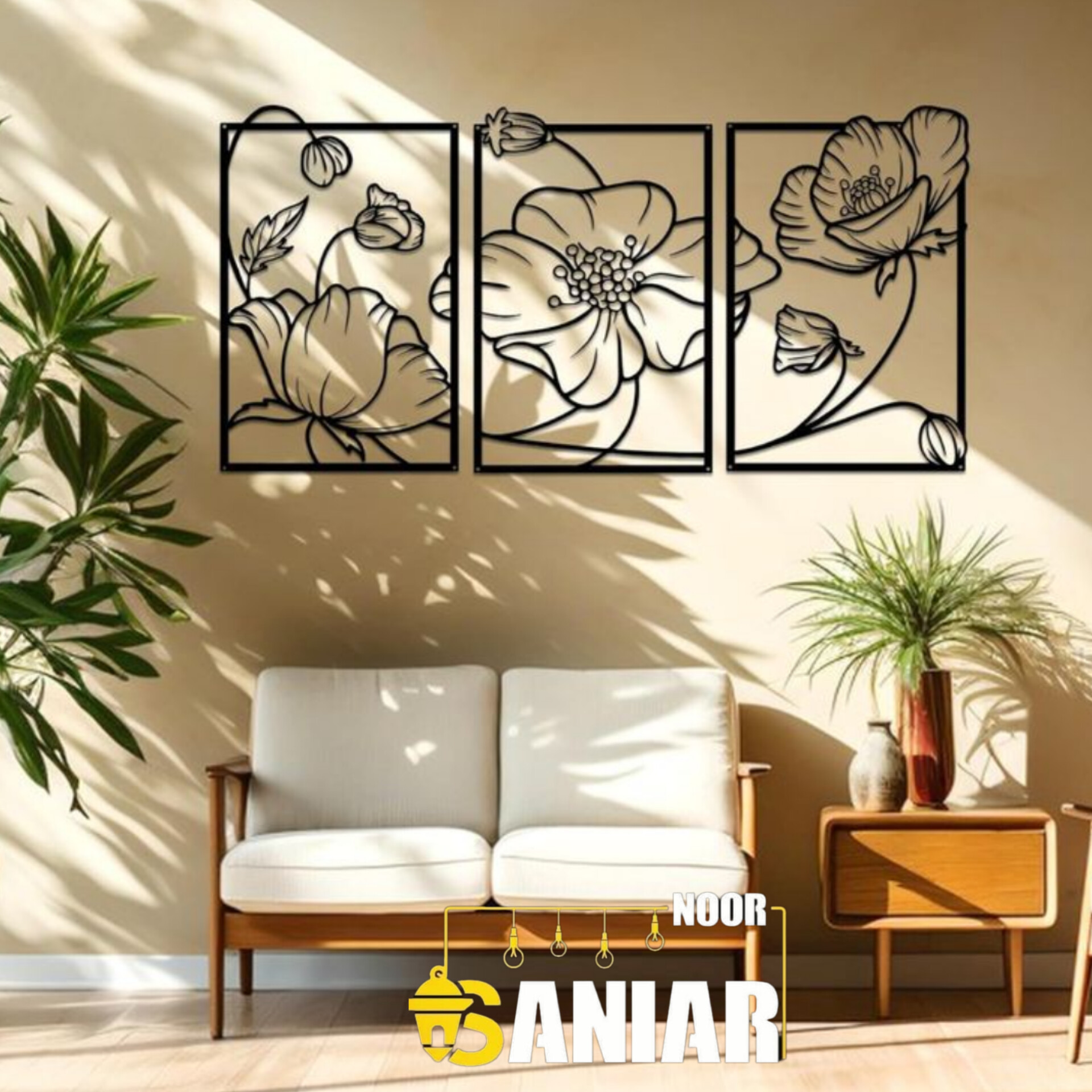 تابلو لیزری دیواری فلزی