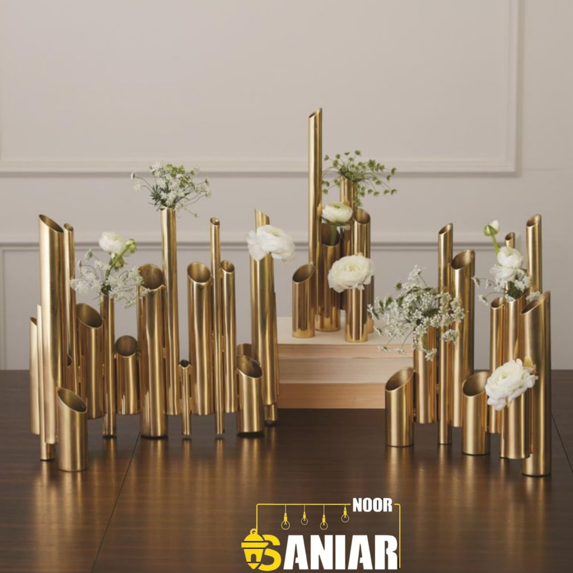 ست جاشمعی مدرن فلزی