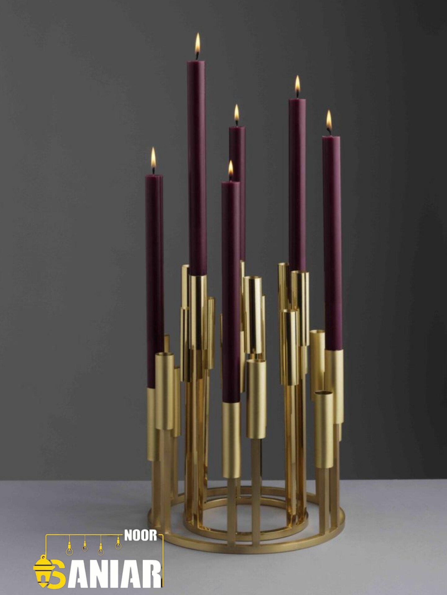 جا شمعی رو میزی فلزی