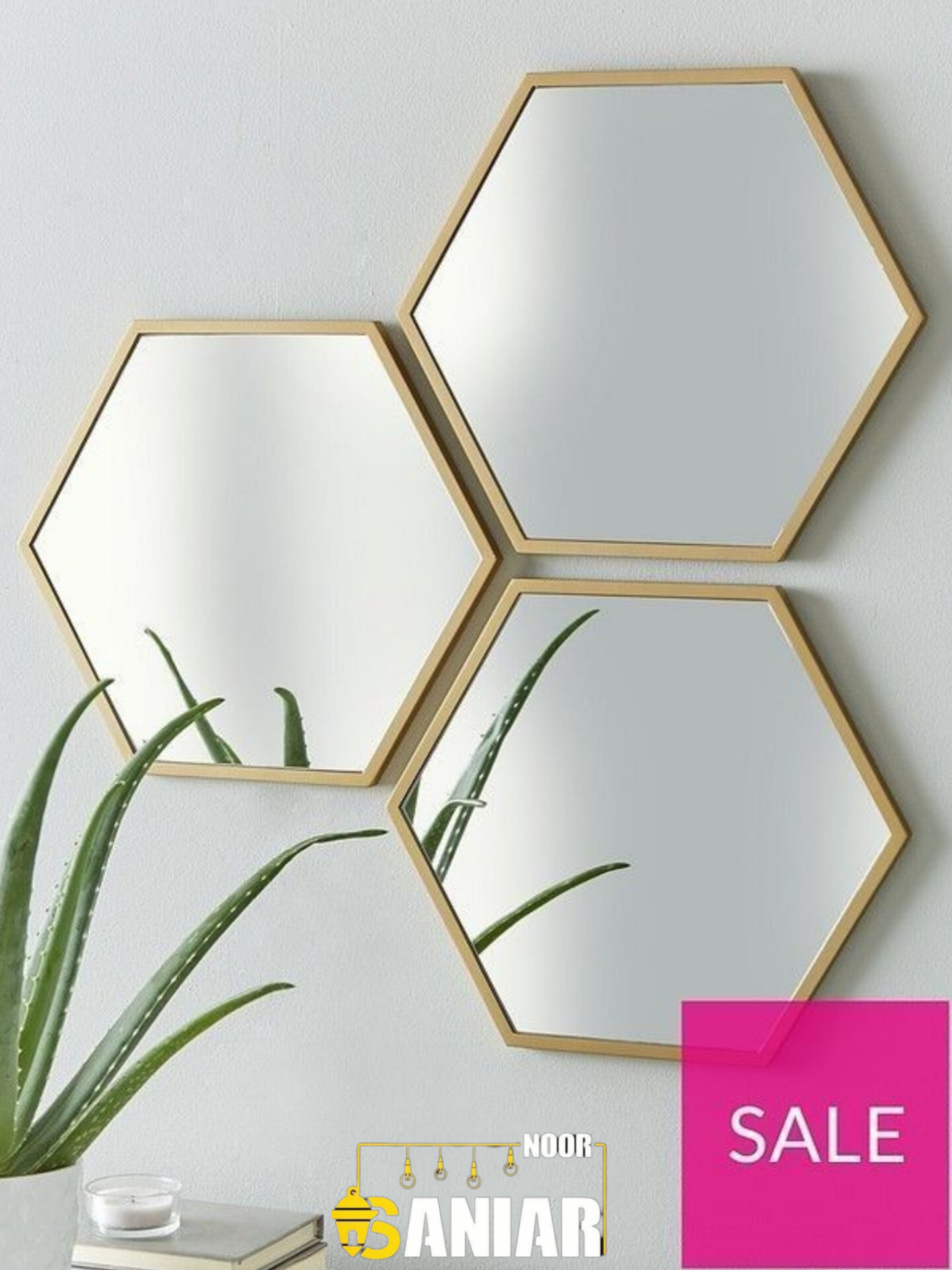 ست سه تایی آینه دیواری فلزی مدرن(E160)