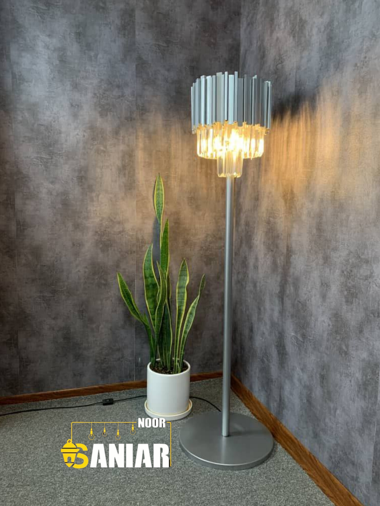 آباژور کریستالی کانتر و سالنی | نورپردازی لوکس و شیک