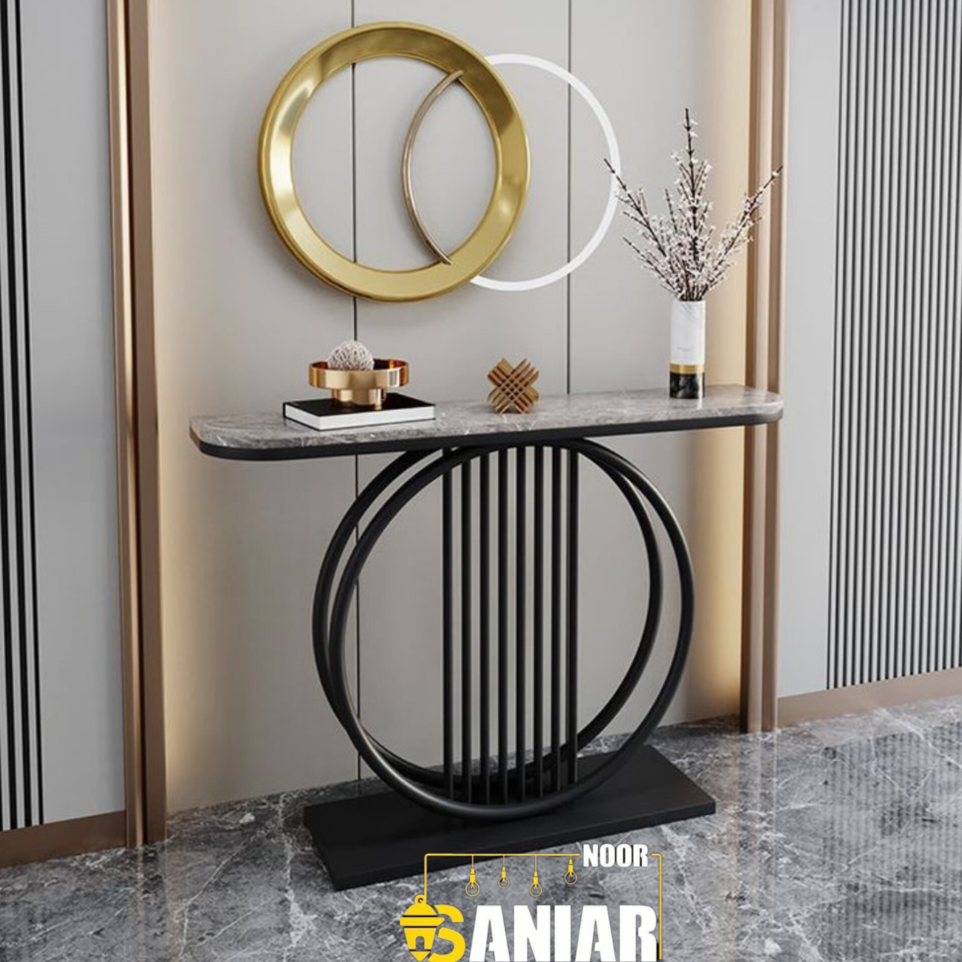 میز کنسول مدرن فلزی با طراحی خاص و شیک(M712)
