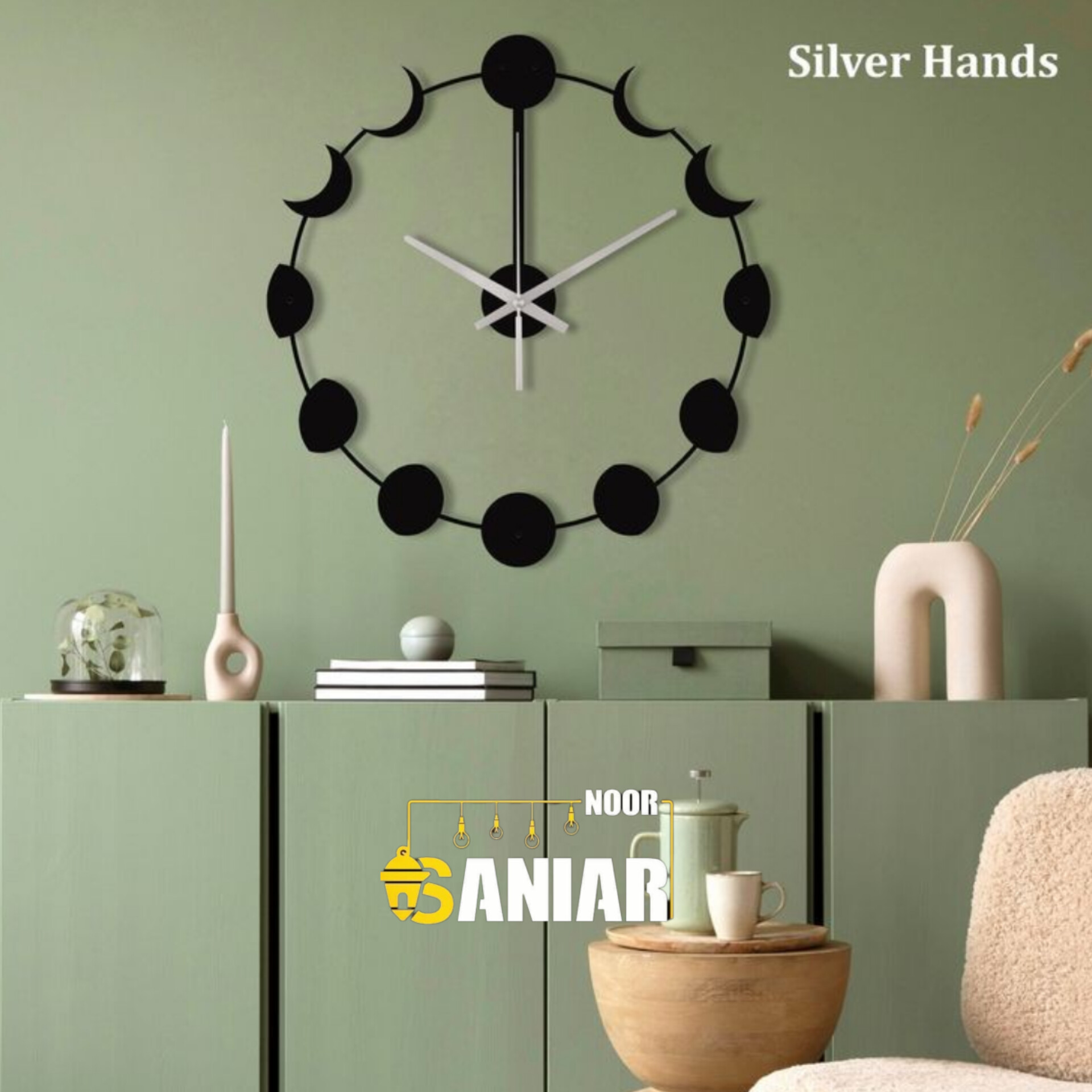 ساعت دیواری مدرن با طراحی مینیمال