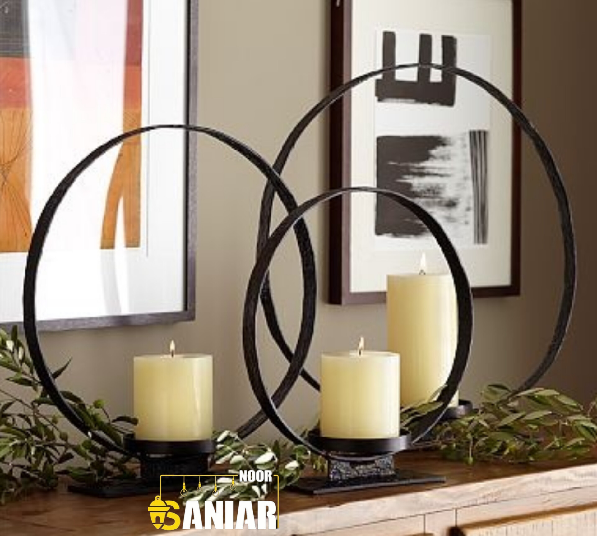 جا شمعی رو میزی ست سه عددی مینیمال