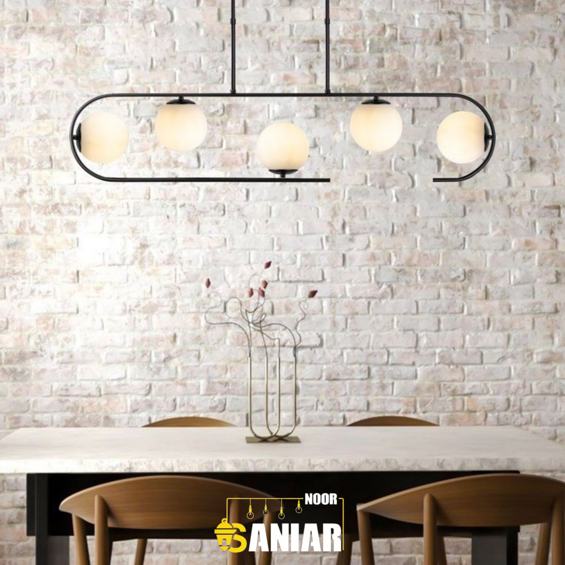 لوستر کانتری پنج شعله مولکولی(K157)