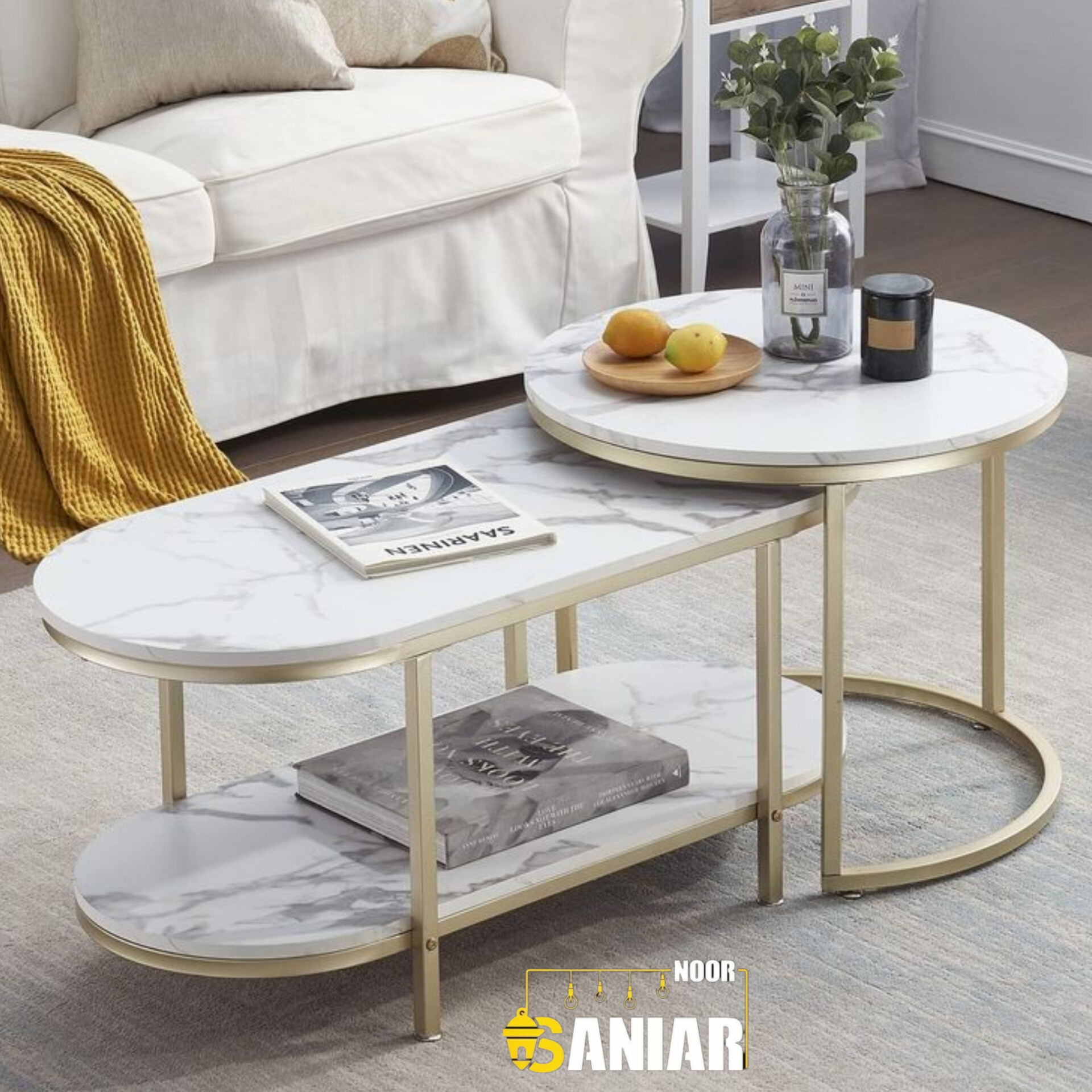 میز عسلی دو تیکه مدرن  با طراحی خاص( M۷۳۴)