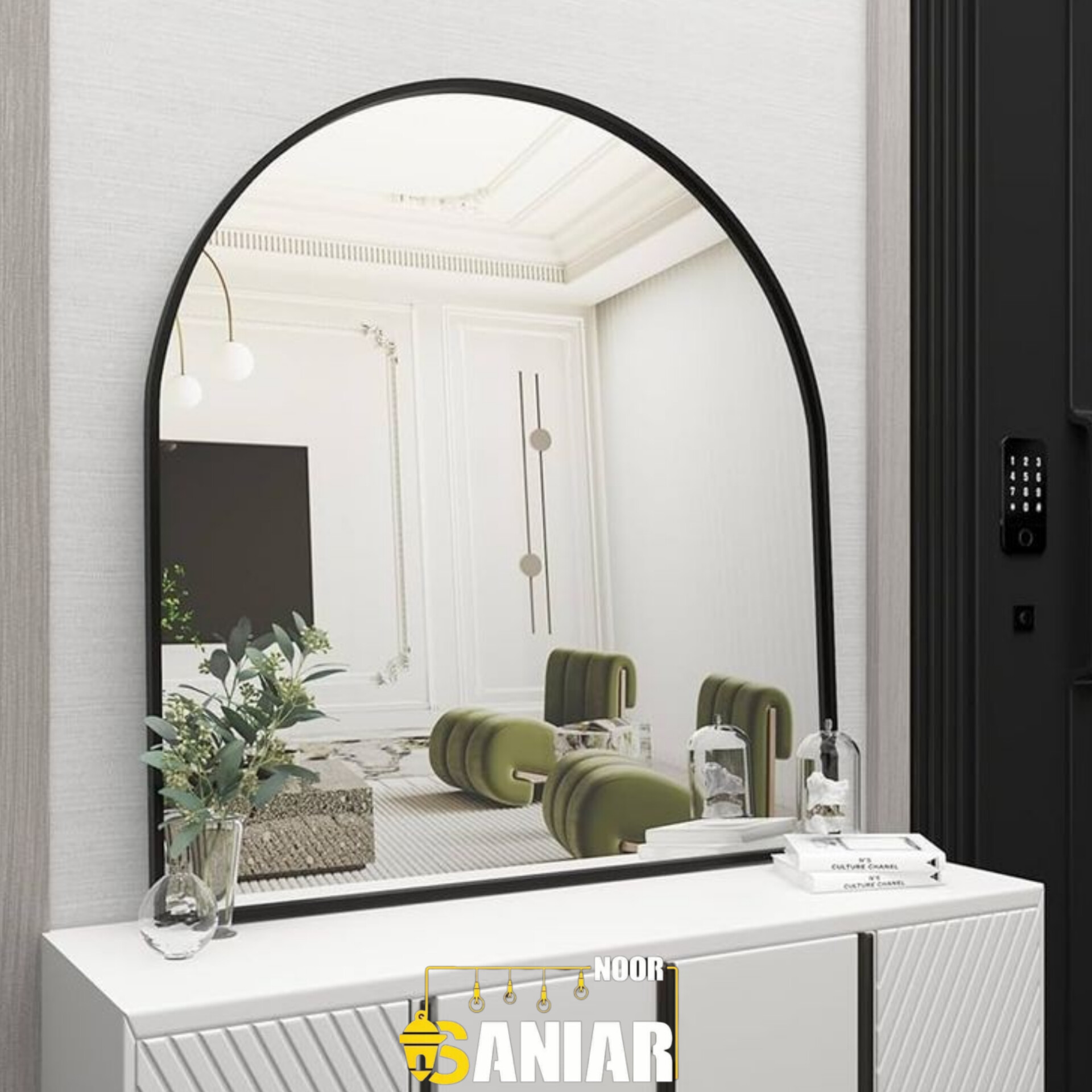 آینه دیواری مدرن مینی گنبدی
