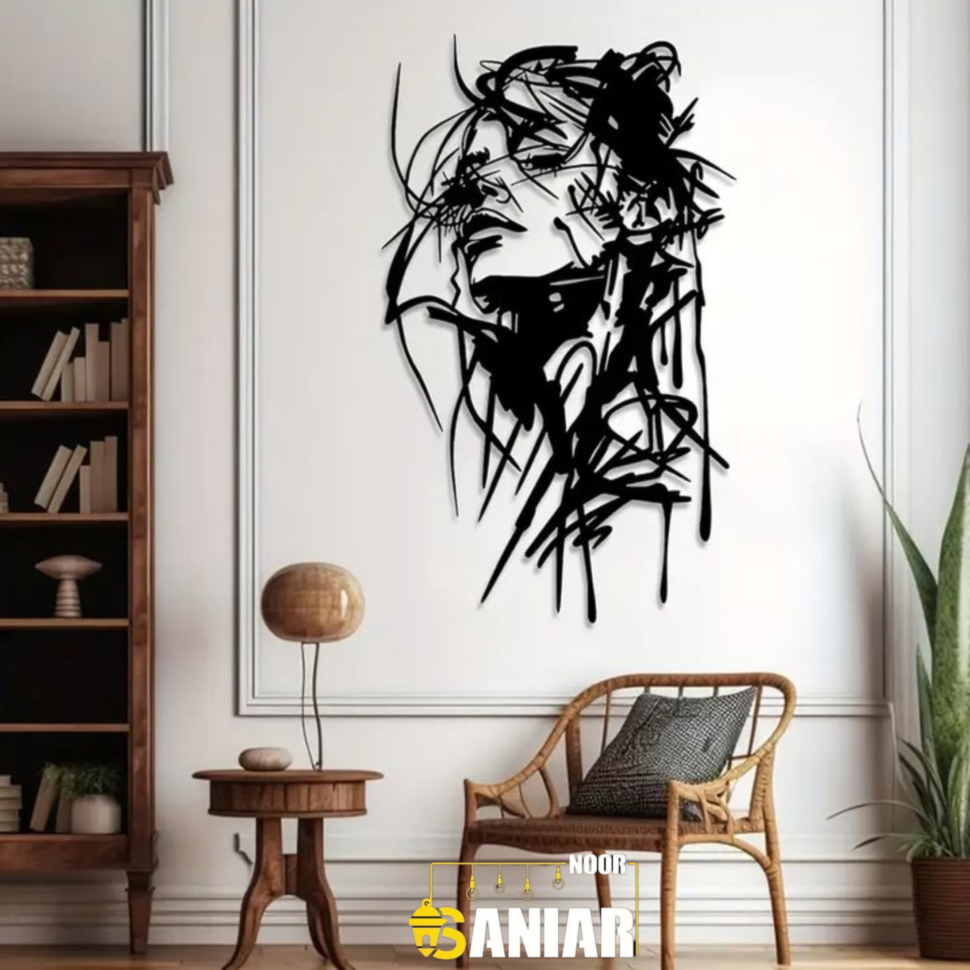 تابلو دیواری لاین آرت چهره