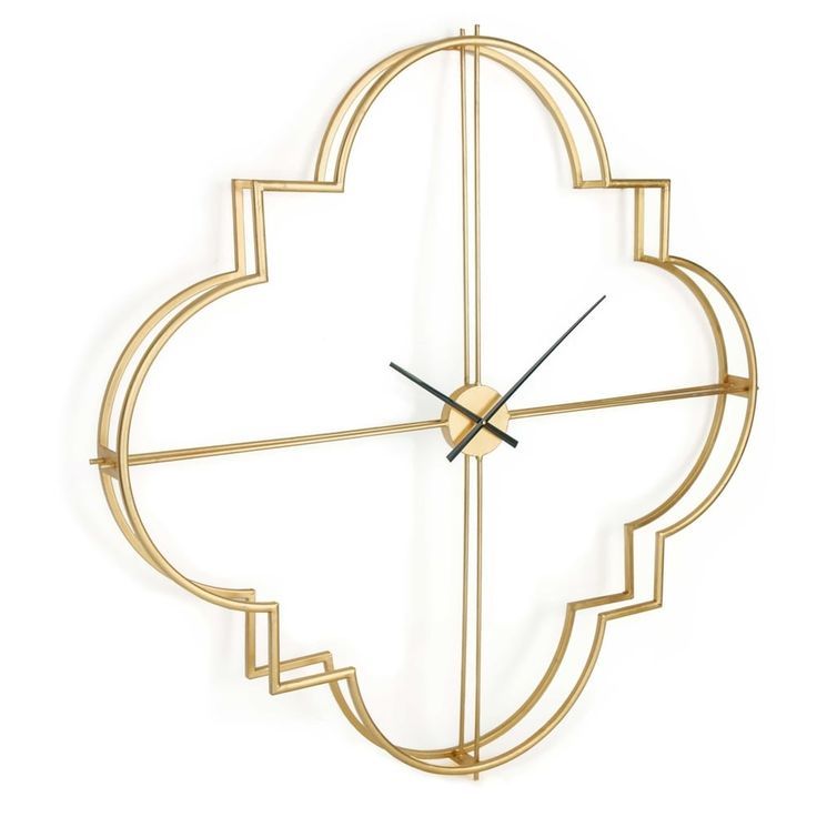 ساعت-دیواری-فلزی-طرح-هندسی-کلاسیک-طلایی-شرکت-سانیار-نور